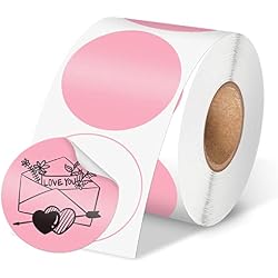 Phomemo Genuine 2” Pink Circle Thermal Labels, 2x2 Self-Adhesive Round Sticker Label, Circular Direct Labels Compatible with Phomemo Shipping Labels Printer, 750 Labels/Roll, White,Commercial Grade