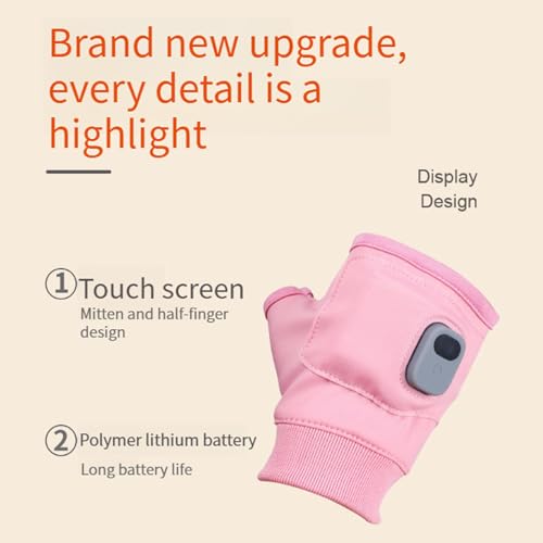 Guantes inteligentes con calefacción invierno recargables resistentes al viento 5