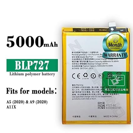 Image of Original BLP727 Battery for Oppo A5-2020 / A9-2020 / CPH1937 / CPH1939 / CPH1931 / CPH1941 / CPH1933 Battery with 6 Month Warranty**** (N114)