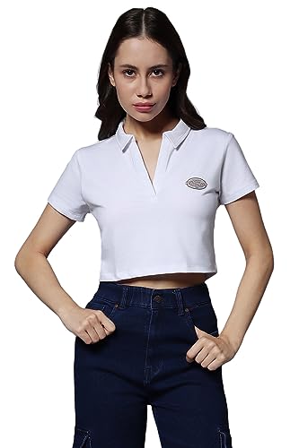 T-shirt coupe droite femme blanc HIGH STAR idéal pour un look working girl