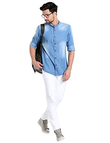 Image of Dennis Lingo Men's Solid Slim Fit Casual Shirt