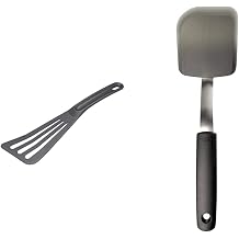 Matfer Bourgeat Exoglass Pelton Spatula Gray & OXO Good Grips سيليكون كوكي Spatula
