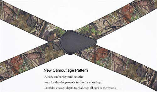 Refinemmee Camo Suspenders For Men & Women Tactical Style 2 Inch Wide Big & Tall Elastic Adjuastable Clips On X Shape Heavy Duty thumb #1