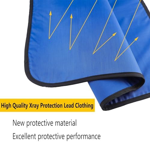 Lightweight Lead Blanket for X-Ray Protection, 0.5mm Pb Soft Shield with Hook & Loop Fastener, 60X140CM Medical Safety Cover for Imaging and Radiology Use