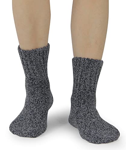 Image of BenSorts Women's Winter Boots Socks Thick Warm Cozy Crew Socks Solid Color Gifts