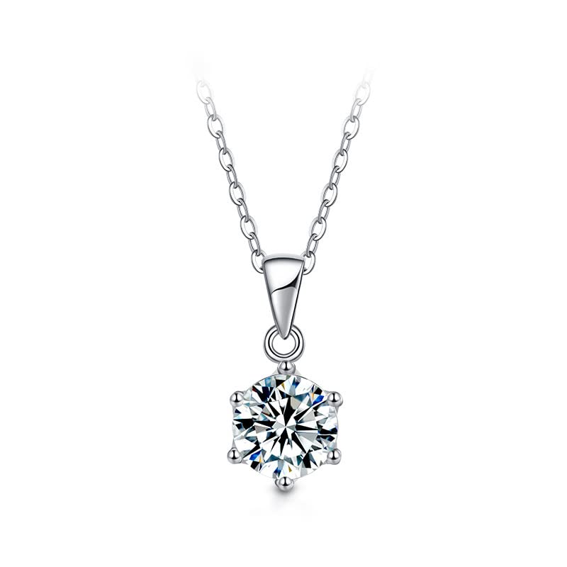 Collier moissanite 2 ct éclat durable sans ternir en argent 925