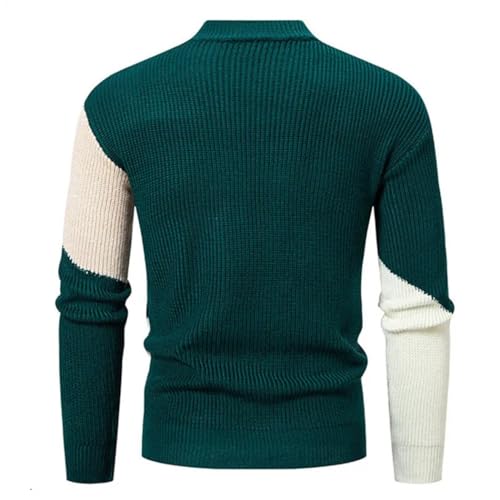Men Winter Slim Fit Mock Neck Sweater Casual Pullover Knitted Warm Solid Color Knit Jumper Tops3