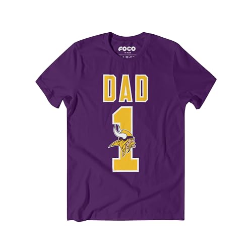 Image of FOCO NFL Mens NFL Team Logo Tee Shirt #1 Dad T-Shirt
