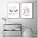 Produktbild Moderne Wandkunst Wimpern Zitat Poster Wimpern Bündel Leinwand Malerei Salon Dekor 50x70cm Mit Rahmen Pink