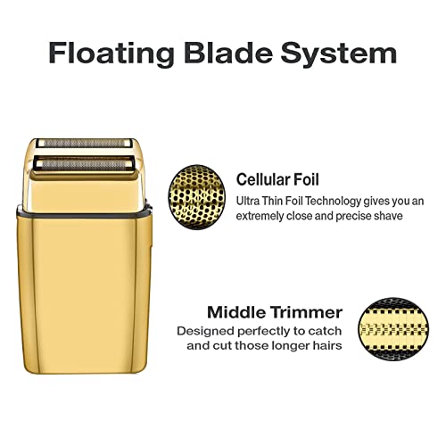 2 Pack Replacement Foil And Cutters Compatible With Babylisspro Double Foil Shaver, Replacement Foil Compatible With Babylisspro Fxfs2 Shaver,Golden #TOP3