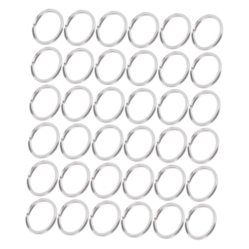 Anneaux Porte-Clés Ronds Plats ifundom en Acier Inoxydable 32 MM Lot de 100