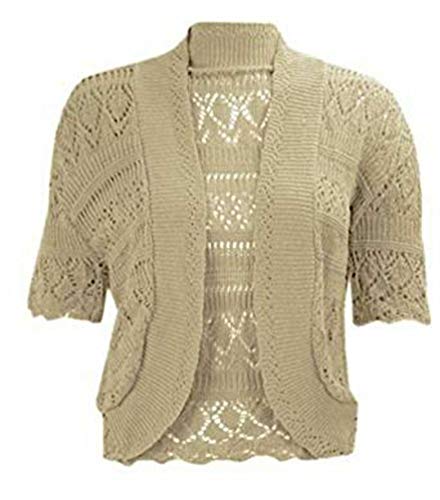 Torera para mujer marrón moca chaqueta corta para lucir con vestidos en bodas y cenas