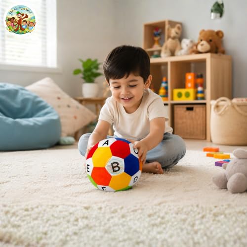 Image of Chi-Chimpu Toyss Soft Plush Alphabet Ball 15 CM for Kids | ABC Learning Fabric Ball | Ultra Soft Stuffed Educational Toy | Safe Lightweight Soft Ball for Babies, Toddlers & Boys Girls