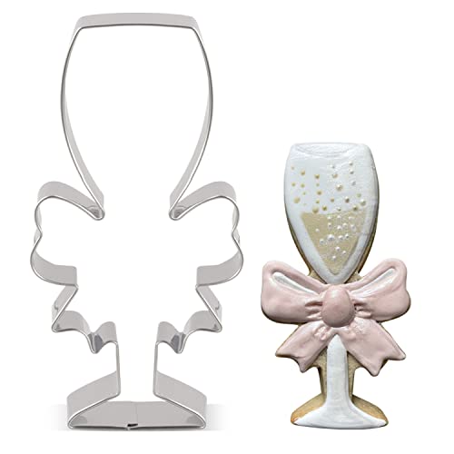 Liliao L-CMPEWBG-01-SL Champagne Glass With Ribbon Cookie Cutter thumb #7