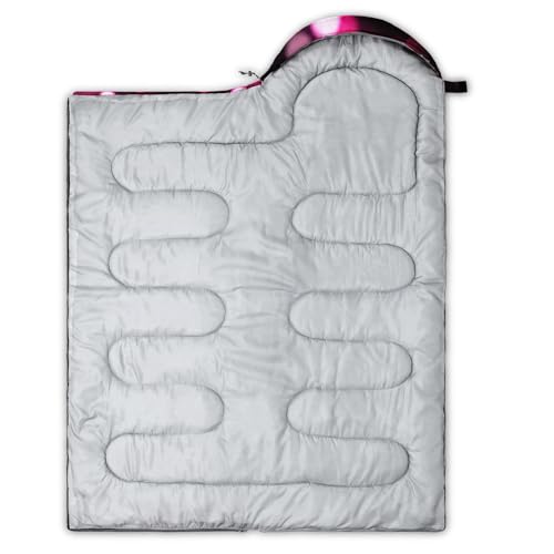 Image of QOOMO Ball Flower Camping Sleeping Bags,3 Season Warm & Cool Weather,Lightweight,Waterproof Sleeping Bags for Adults & Kids,Traveling,and Outdoors,Camping Gear Equipment