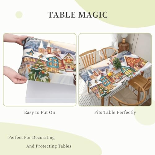Nappe de table rectangulaire aquarelle magique de Noël exclusive - 5