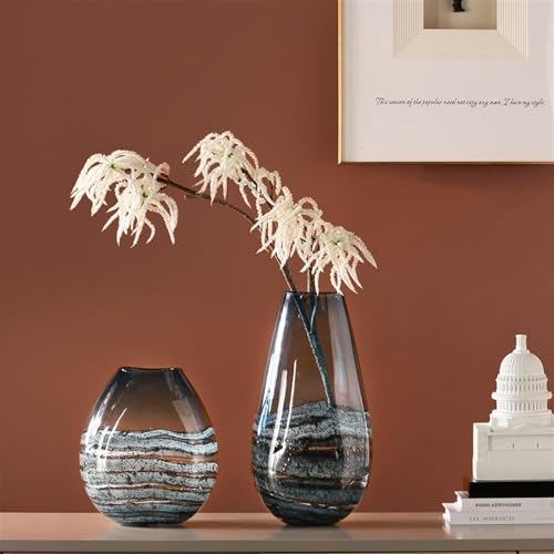 Vase à fleurs esthétique vintage bleu grand modèle pour vase de sol