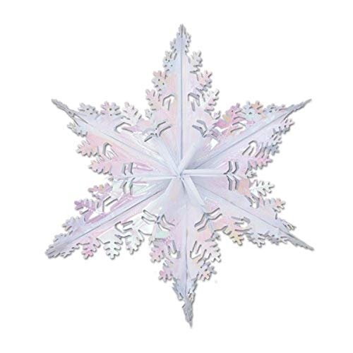 Metallic Winter Snowflake (opalescent) Party Accessory  (1 count) (1/Pkg)