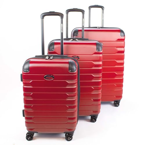Hardside Luggage Set 3 Piece - Travel Suitcase Spinner Wheels Carry On Size