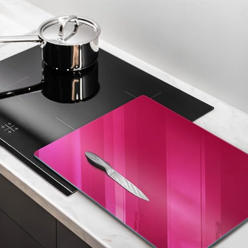 Planche à Découper Induction Wallfluent Protection Plaque Cuisson Rose 40x52 cm