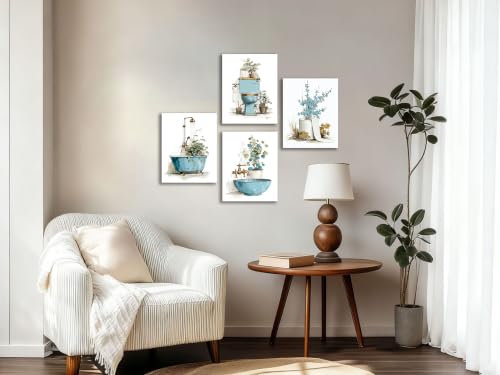Image of Frimeeme Botanical Bathroom Wall Art, Unframed, 8x10 Inches