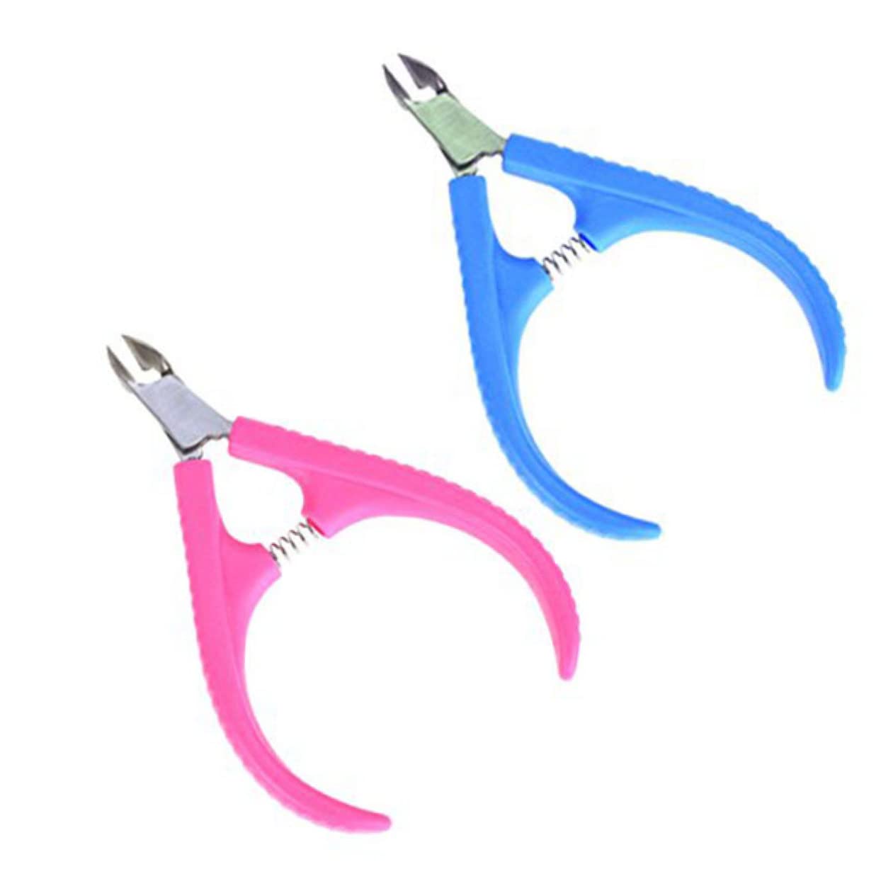 Ipetboom Stainless Steel Nail Clippers Set Cuticle Nipper Hangnail Clipper for Fingernail Toenail Manicure Random Color