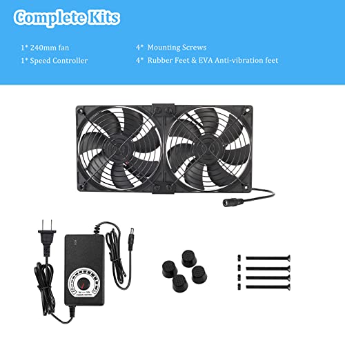 Ventilateur station de travail 240mm AC vitese variable haute performance - 6