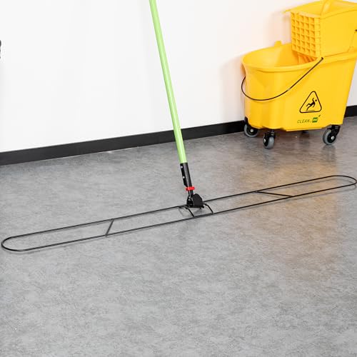 Image of Restaurantware-MOP FRAME ONLY: Clean Tek Professional 59.8 x 5 Inch Dust Mop Frame, 1 Snap-On Wire - Dust Cleaning Head And Handle Sold Separately, For Home Or Office, Iron Wire