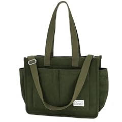 Upgraded Army Green With More Compartments and Cup Holders Top Zipper