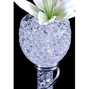 Bundle: 2 Pound (Four-8Oz. Bag) Premium Water Pearl Gel Beads; Comos Beads Brand; - Great For Wedding Centerpieces Makes About 24 Gallons (Clear) #TOP4