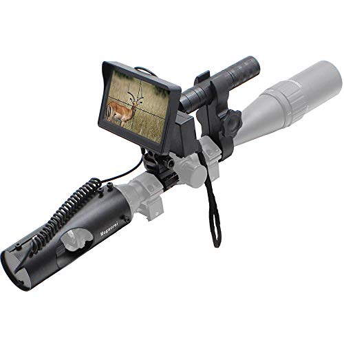 DIY Digital Night Vision Scope for Rifle Hunting with Camera 4.3  Portable Display Screen and 850nm Infrared IR Illuminator Shockproof (Batteries not Included)