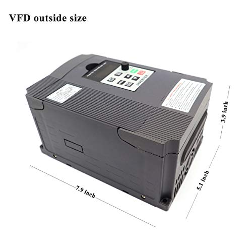 CNC 2.2KW VFD Variable Frequency Driver,PWM control spindle inverter AC220V 2.2KW Single Phase Input Three-phase Output(VFD-2.2KW)