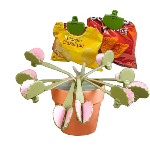 Image of SHUWND 3D Printed Venus Flytrap Plant Snack Clips,9pcs Potato Chip Bag Clips,Chip Clips Heavy Duty,Bag Clips for Food Storage,Fake House Plant,Unique Home Decor, 20240501