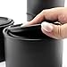 Pint Size Black Plastic Paint Cans (4-Pack); 1/2 Liter All Plastic Cans for Solvents, Paints or Craft Projects and Halloween Decor