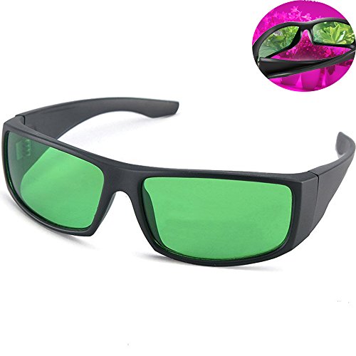 MILYN Lunettes de protection LED Grow Room pour intérieur et jardin, hydroponique, UV-400 réflexions LED intenses, protection oculaire LED