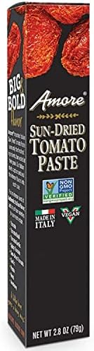Amore Vegan Sun Dried Tomato Paste In A Tube - Non GMO Certified and Made In Italy (Pack of 1)