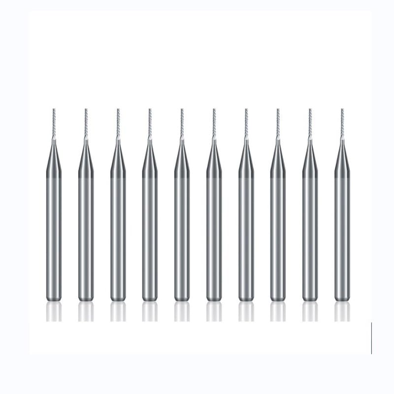10 Piezas Fresas De Metal Duro, Brocas De Grabado, Para Fresado, PCB, CNC, Varios Tamaños 0.1mm   1.0mm (Tamaño : 10pcs 0.1mm)