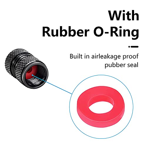 AiGMY 4 Pcs Metal Car Wheel Tire Valve Stem Caps for Infiniti Q50 FX35 FX37 F50 QX70 QX60 EX35 Logo Tire Cover Accessories. (Black)