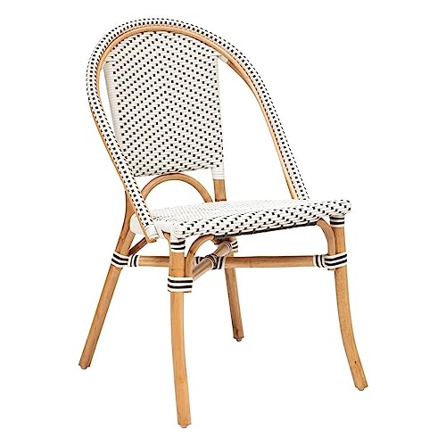 Atmosphera - Chaise Trecia en rotin 48x56cm Blanc