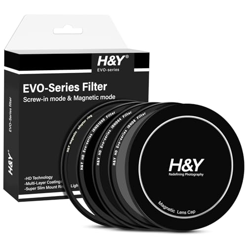 H&Y NDフィルター 112mm HD EVO ランドスケープNDキット エボ マグネット式 ねじ込み式両対応 ND8 ND64 ND1000 フィルターセット ケース付 薄枠 帯電防止 防汚 撥水 防傷 ENK112