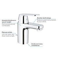 GROHE Ersatzteil, Waschtischarmatur (mit Zugstangen-Ablauf, Wasserhahn für das Bad, langlebige Oberfläche, einfache Installation), chrom, 3282500E – Ansicht 6