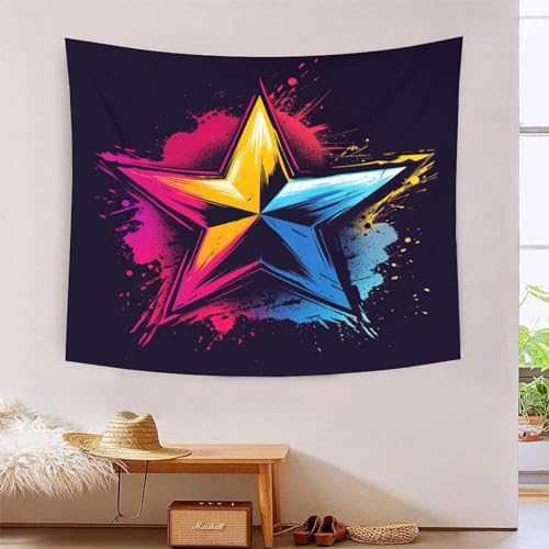 Tapisserie murale éffet 3D étoile pour créer un cocon cosy dans un dortoir de collège