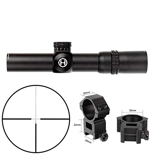 ohhunt 4.5x24E Compact Rifle Scope 1/2 Half Mil Dot Reticle Second Focal Plane Include 20mm Picatinny Mount