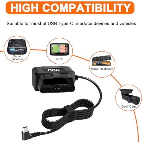 Cable OBD para dashcam que evita descargas de batería con modo ACC y Tipo C 4