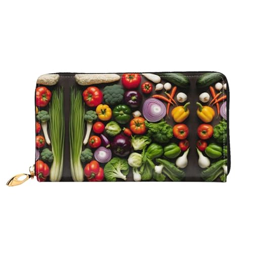 Print Business Credit Card Wallets,Women'S Leather Long Clutches,Zipper Wallets,Simple Travel Wallet