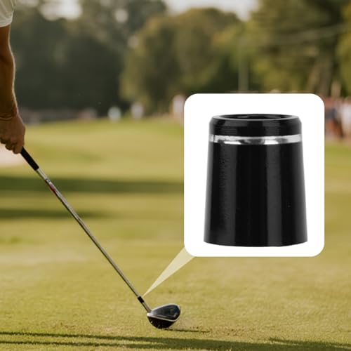 Goktvai 12stk Schwarze Golf Eisen Ferrulen, Premium Golfschläger Ferrule mit Einem Einzelnen Silbernen Ring für 0,335 Spitz Eisenschäfte Ersatzteil