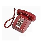  GUHPZA Téléphone Fixe Filaire Au Design Rétro, avec Prise Téléphonique Standard – Téléphone De Bureau Classique, Vintage, À L\'Ancienne, avec Cadran À Boutons, pour La Maison Et Le Bureau,
