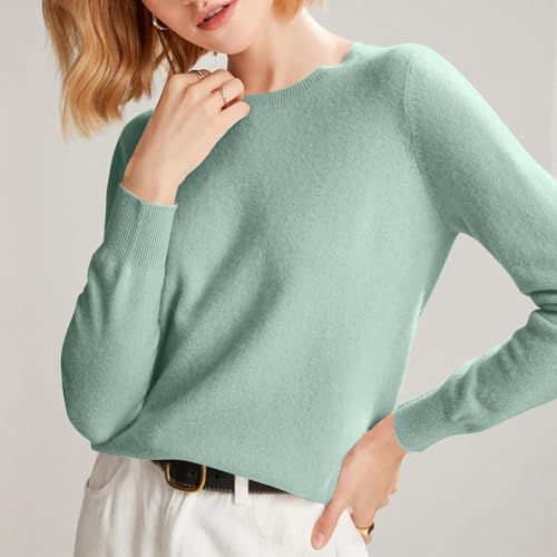 VBTAPA Cashmere Sweaters for Women Fashion Comfort Pullover Tops Casual Crewneck Dressy Long Sleeve Outfits3