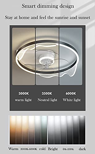 Ventilateur de plafond avec lampe et télécommande pour chambre