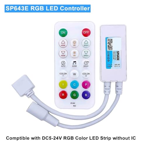 Controlador LED de 4 pines SP643E para regular el brillo y color de tiras de luz PWM 3